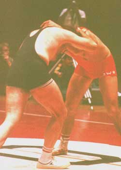 Steve Swanson wrestles in Gay Games I